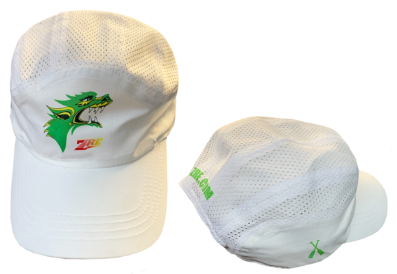 White ZRE Dragon  Hat With Green Logo FREE SHIPPING